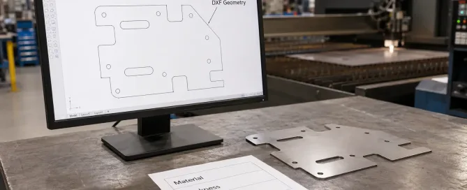 DXF-Datei für Laserschneiden und Blechfertigung