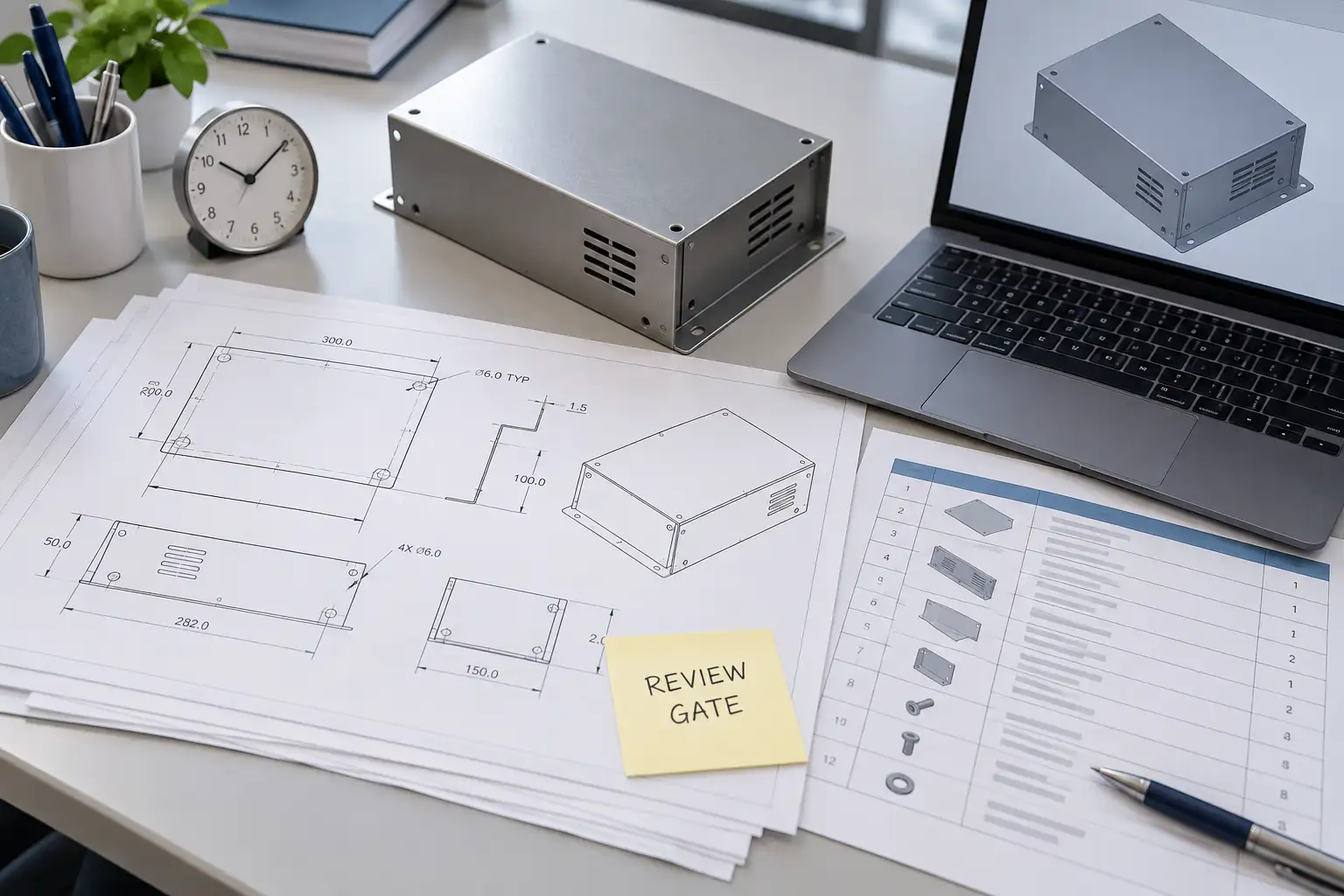 Technische Prüfzeit – Titelbild des Dokumentenpakets für die Vorproduktionsphase